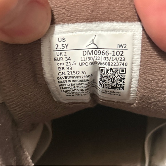 Nike Air Jordan Retro 3 'Palomino' 2.5Y DM0966-102 - Picture 9 of 9